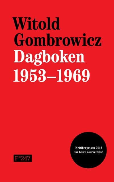 Omslag Dagboken 1953–1969 av Witold Gombrowicz (Heftet)