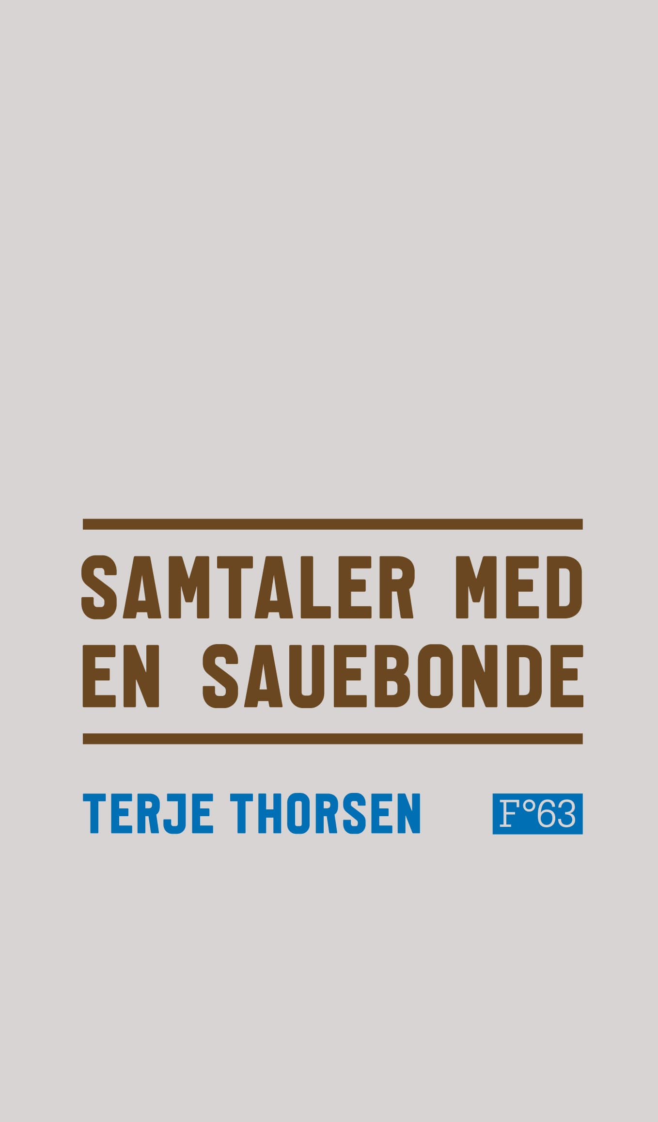 Omslag Samtaler med en sauebonde av Terje Thorsen (Innbundet)