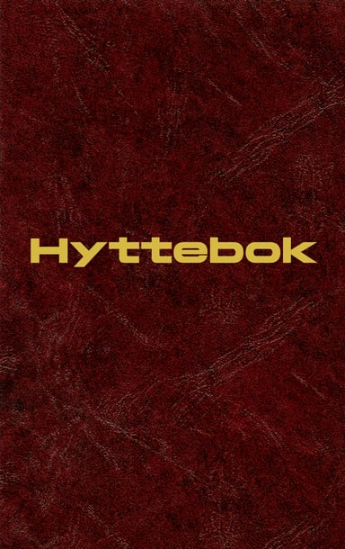 Omslag av "Hyttebok"