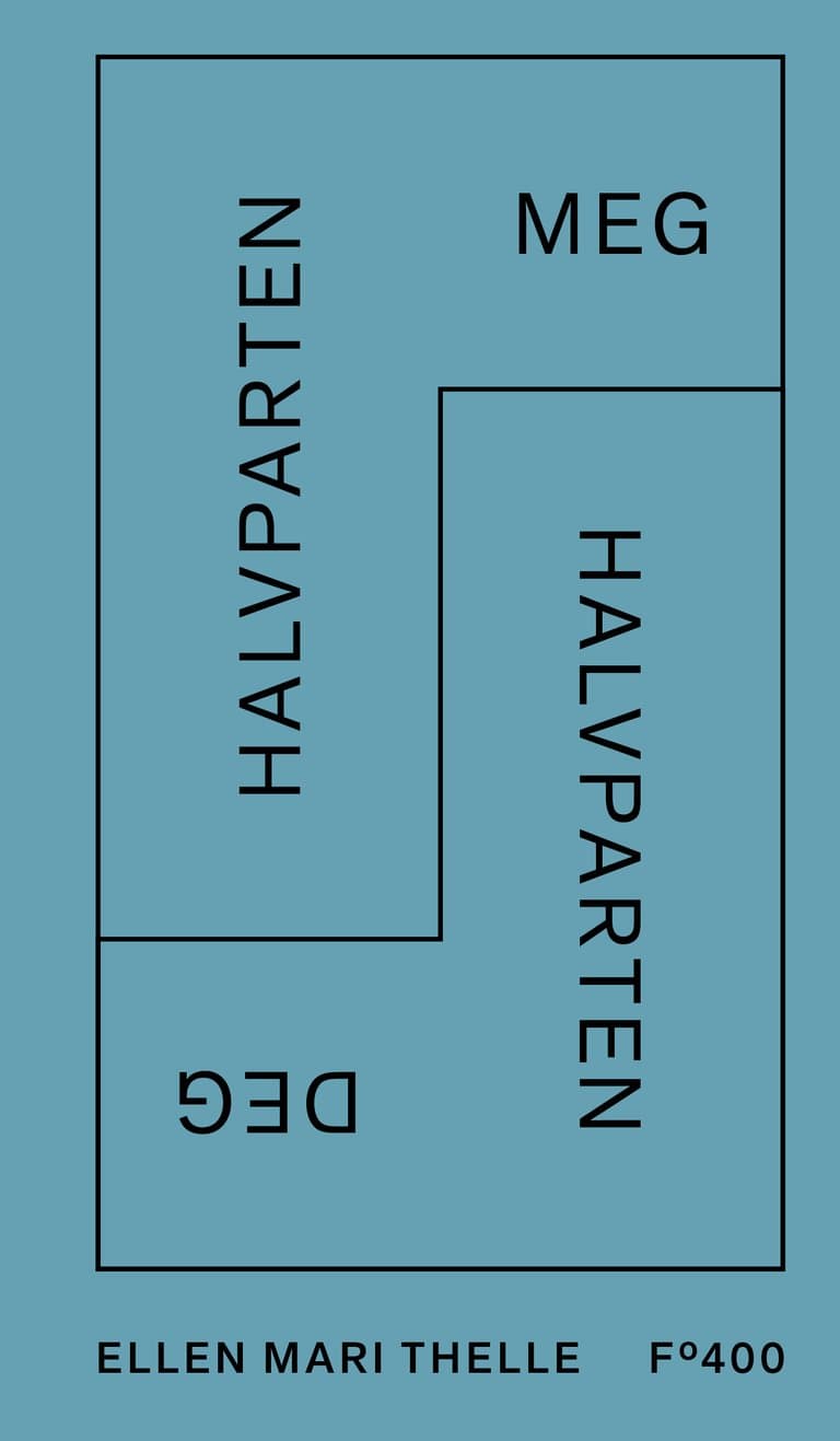 Omslag Halvparten meg, halvparten deg av Ellen Mari Thelle (Ebok)